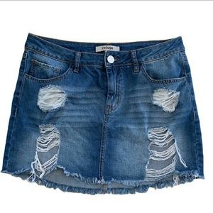 Refuge women's large Mini Jean skirt